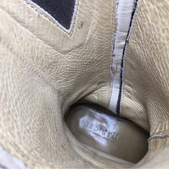 BED STU 190 Distressed Brown Leather Womens Riding Short Inside Zip Boots Size 7 - Picture 8 of 10